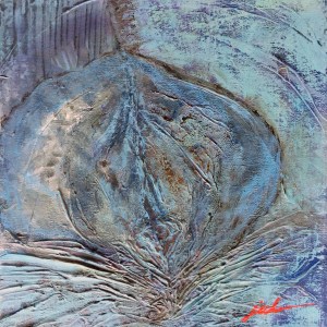 "all that is made" 12" x 12" gesso & acrylic on canvas $275