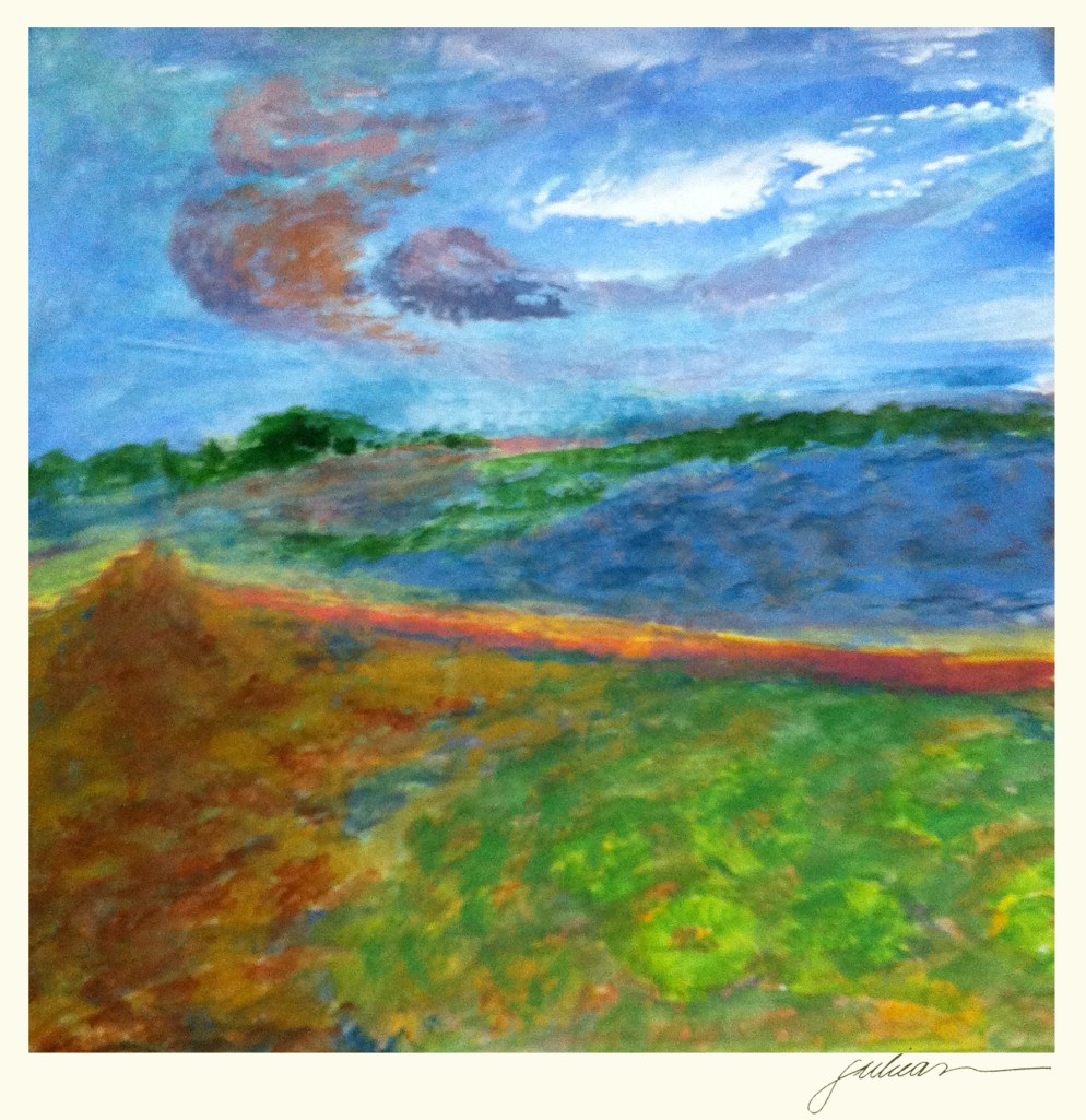 "road calling" 17" x 17" — SOLD — giclee prints available